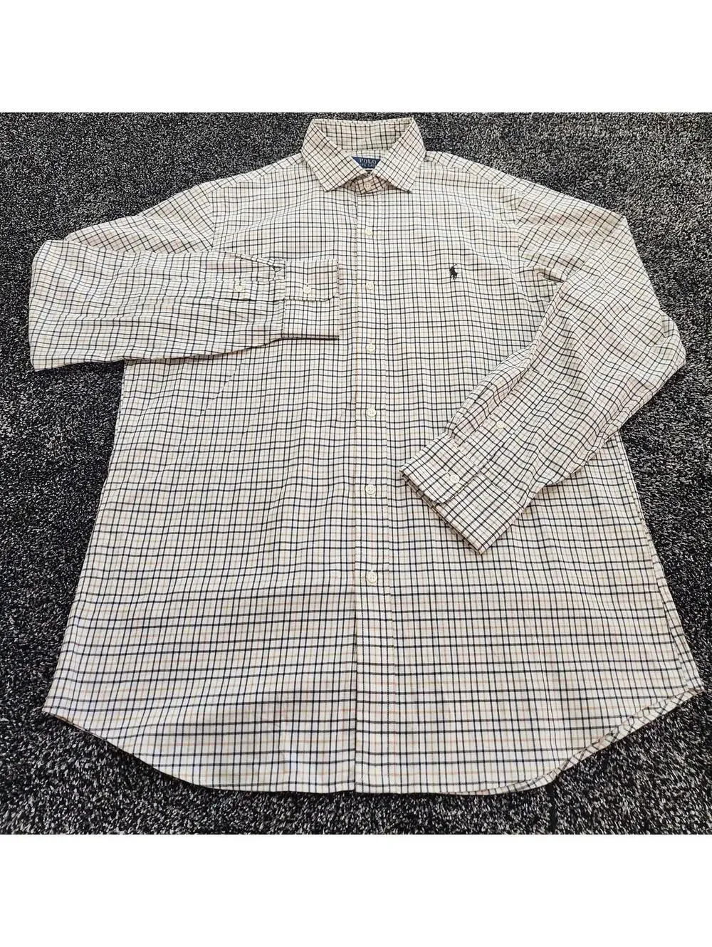 Polo Ralph Lauren Large Button-Down Shirt Plaid Long Sleeve Classic Fit Cotton